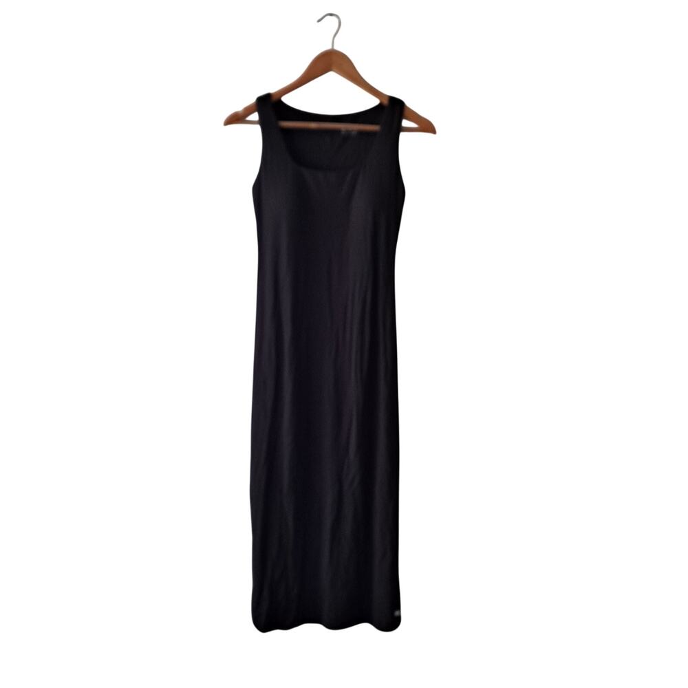 NWT OGL Back Smoothing Bandless Square Neck Midi Bra Dress Black Women's Size S